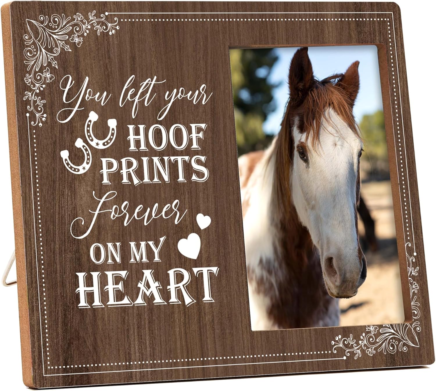 Horse Memorial Gifts, Horse Pictures Frame, Pet Memorial Photo Frame, Sympathy Gifts For Loss Of Horse, Farmhouse Home Living Room Bedroom Office Decoration -b38