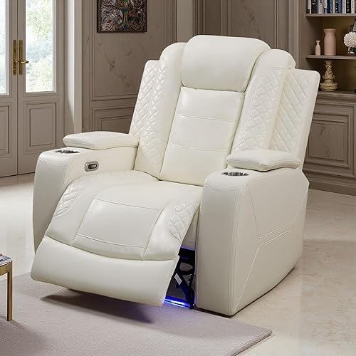 Miniatura 20 de Juego de sofá reclinable eléctrico y sofá biplaza, sofá reclinable de cuero negro con mesa desplegable, muebles de sala de estar, sofá reclinable