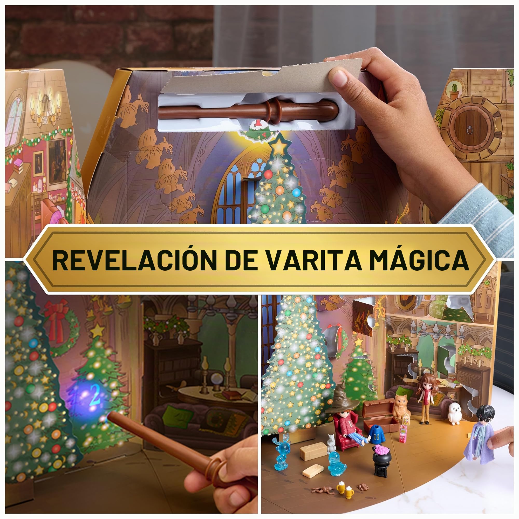 Wizarding World, Harry Potter, Calendario de Adviento de Magical Minis con 24 regalos, Calendario de cuenta atrás para Navidad con juguetes sorpresa, Juguetes para niños y niñas a partir de 6 años