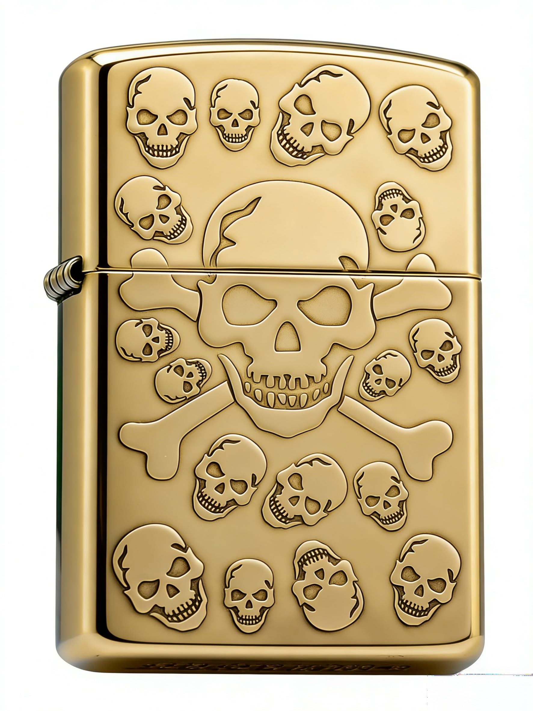 Encendedor de queroseno antiguo, resistente al viento, diseño de llama suave reutilizable, regalo único para uso diario, estilo tallado de calavera de rosa, perfecto para coleccionistas y entusiastas