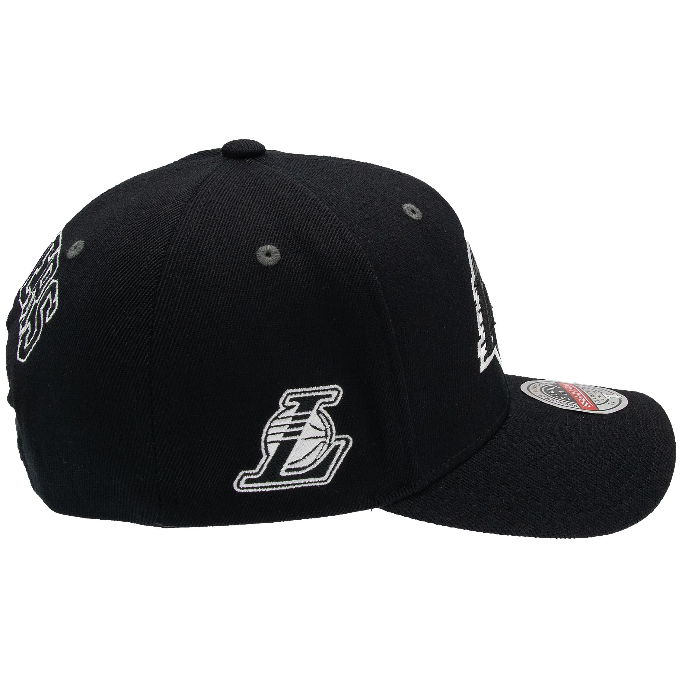 Mitchell & Ness Curved Snapback - Eazy B&W, L.A. Lakers