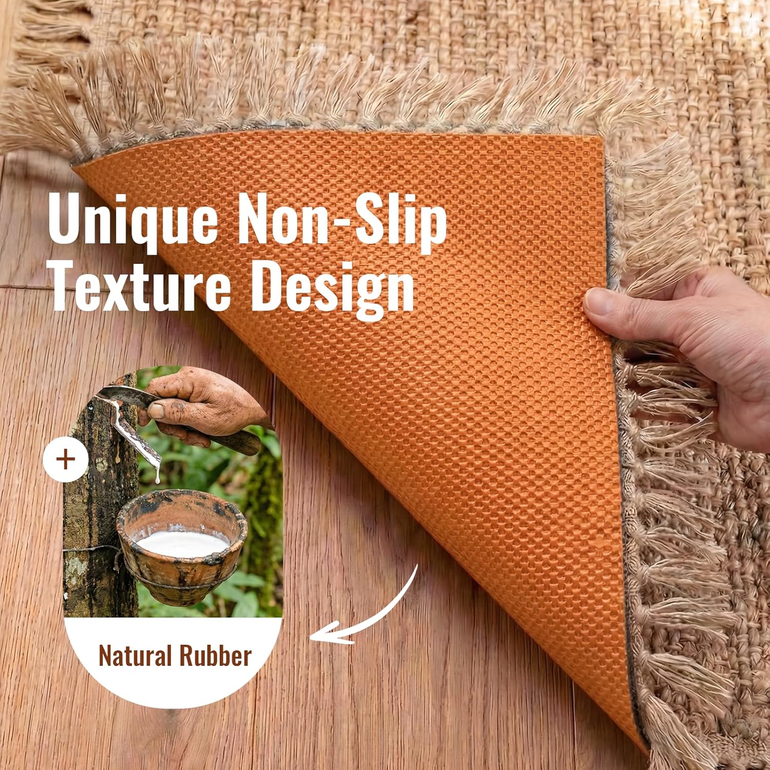 5 x 7 Ft Rug Pad Non-Slip, 1/4" Thick, Rug Gripper for Hardwood Floors, Felt and Natural Rubber Backing, Dual Surface, Cushioned Pads, Keep Carpets in Place, Protective Padding Under Area Rugs