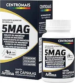 Mix De Magnésio 5 Em 1 Tetra Magnésio Para Cognição 100% Puro 600mg 60caps