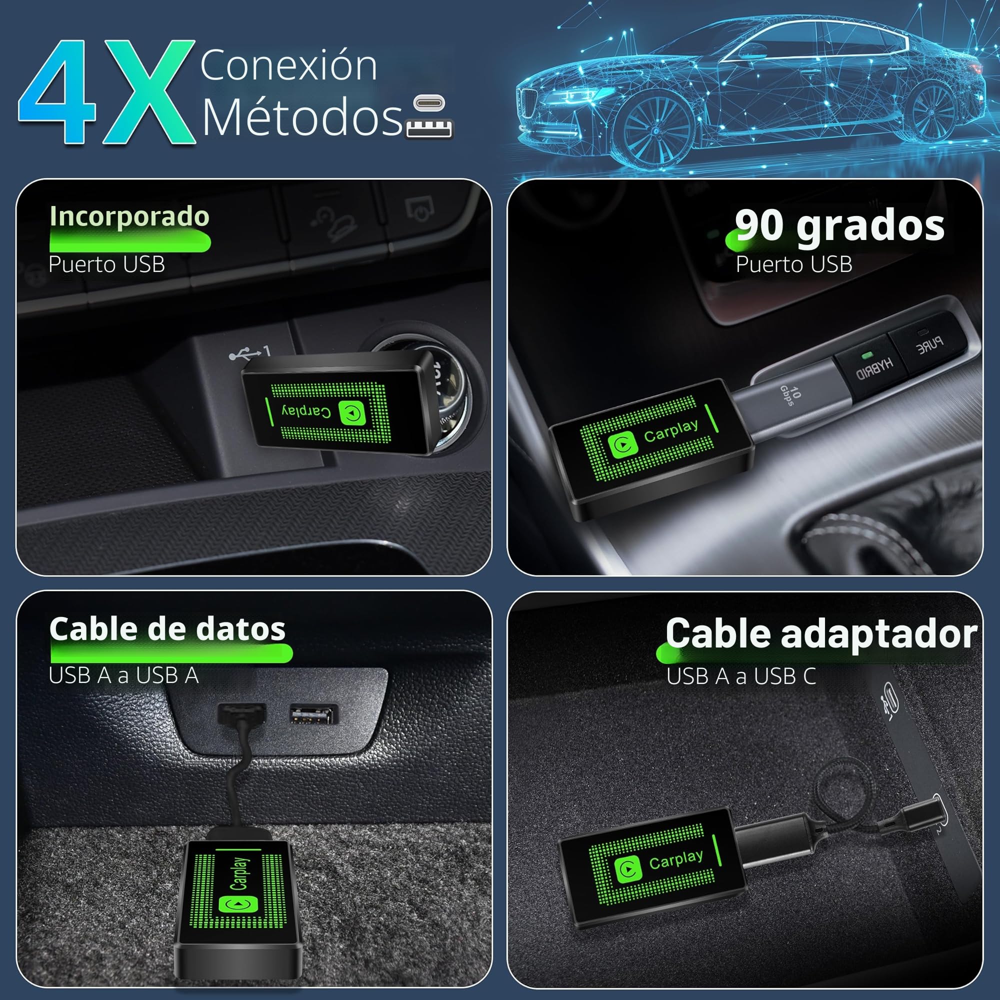 Lyssiefeel Wireless Carplay Adapter for iPhone,2024 Upgrade USB CarPlay Wireless Stick,Easy Plug & Play,Compatible with Cars from 2016 & iPhone iOS 10+ (CLZ121)
