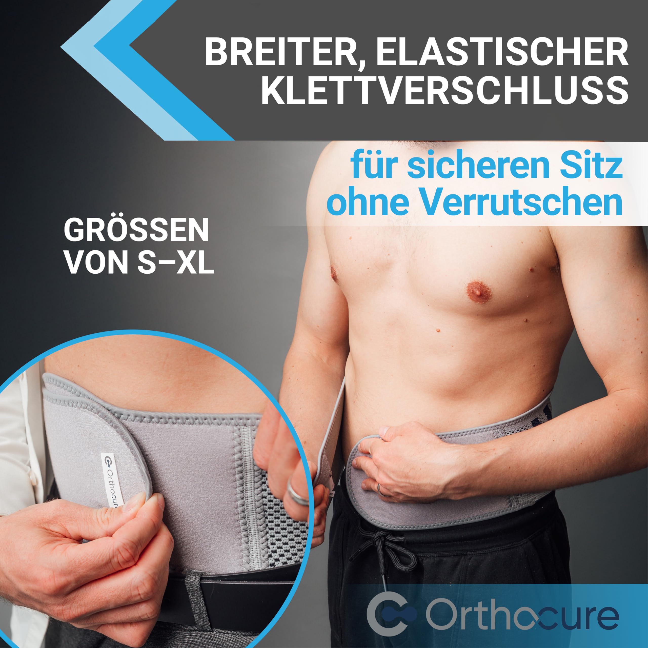 Rückenstützgürtel [waschmaschinenfest] Rückengurt für Lendenwirbelsäule | Nierengurt Nierenwärmer | Rückenbandage Herren & Damen | Rückenwärmer Hilfe bei Bandscheibenvorfall (M 81-95 cm)