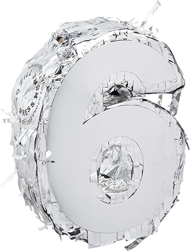 Miniatura 8 de Impresionante mini piñata de aluminio plateado de 4 pulgadas, 6 pulgadas de alto x 4.5 pulgadas de ancho (1 unidad), decoración de fiesta brillante