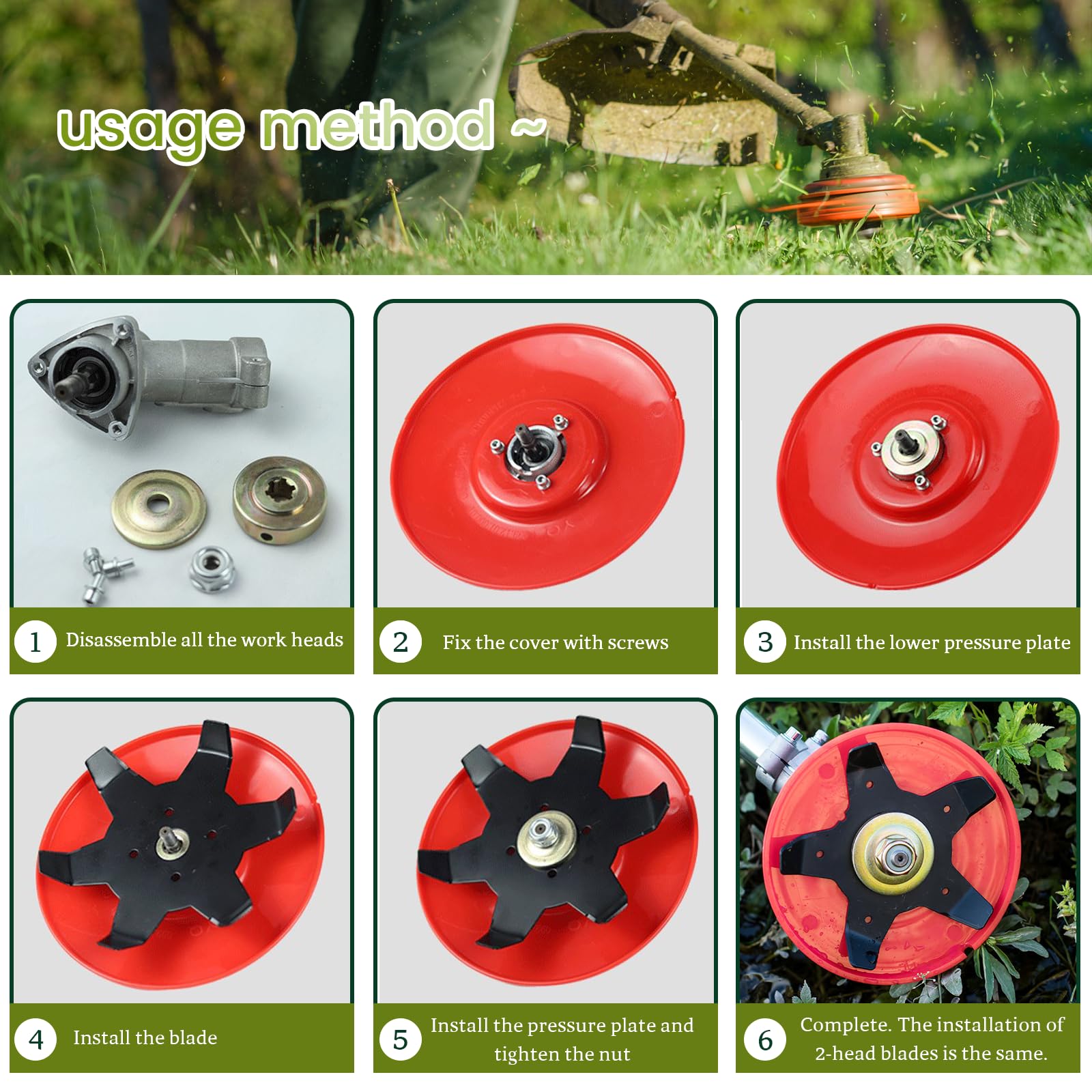 Accessori Decespugliatore A Scoppio Testina Decespugliatore Universale - Kit Con 4 Fili E Chiave Testine Universali Per Decespugliatori - Foto 9