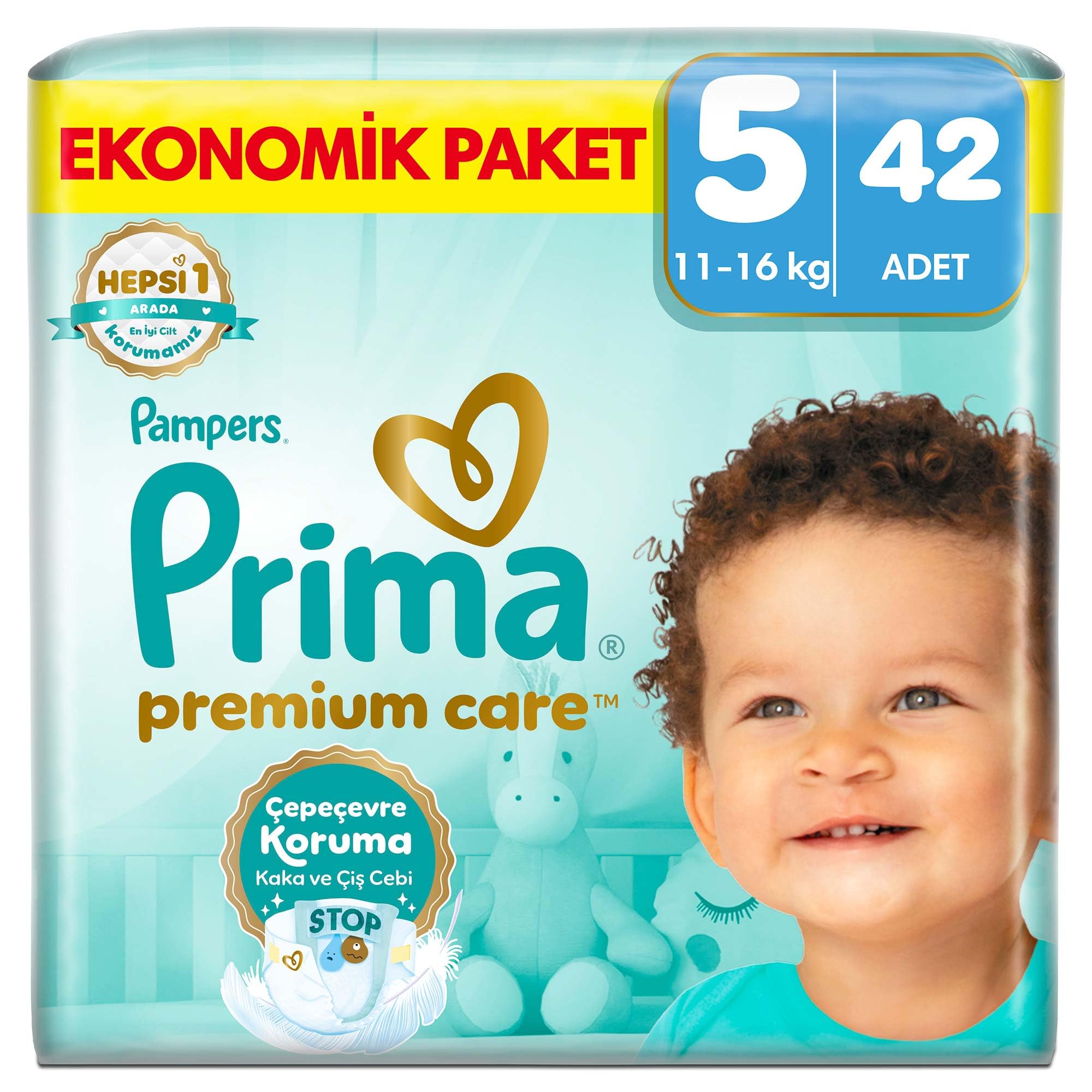 Prima Bebek Bezi Premium Care 5 Numara 42 Adet Ekonomik Paket