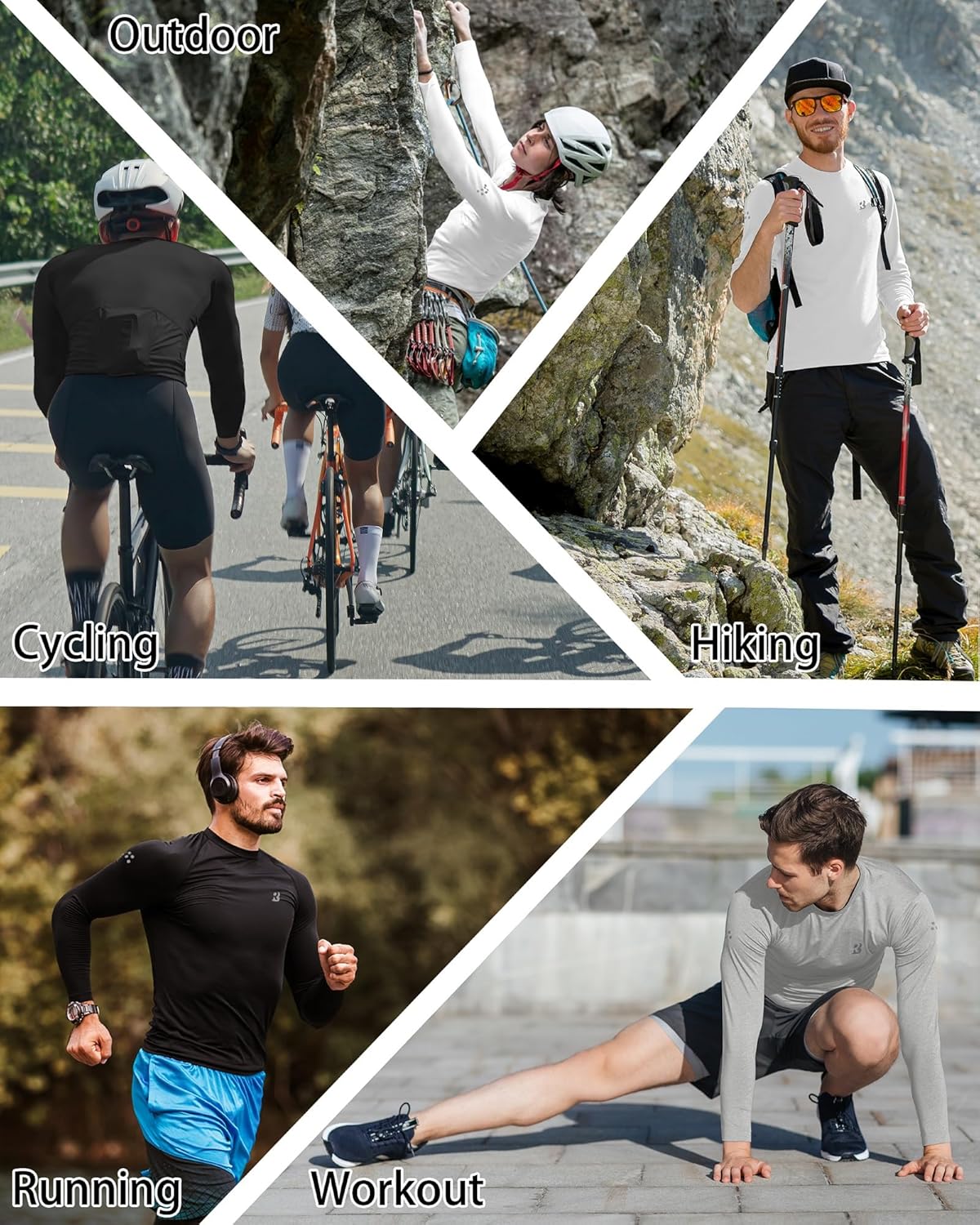 Roadbox Men's UPF 50+ Swim Rash Guard, Long Sleeve UV Sun Protection SPF Water Shirts Quick Dry for Outdoor Fishing Hiking - Image 6