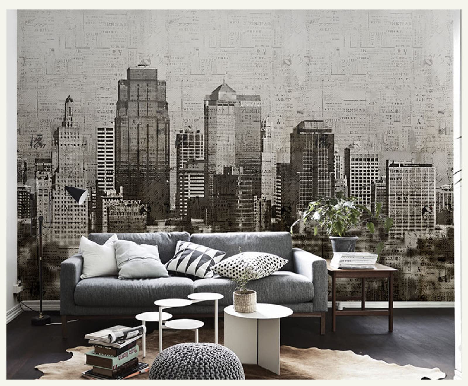 Art papier peint effet relief 3D trompe l'œil géométrique grand panneau mural 350x245cm