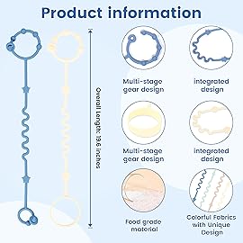 Toy Straps for Baby,Silicone Setpacifier Clip,Applies to Car Seat Toy,Teether Toy,High Chair,Stroller Accessories,Baby Toy Clips,Cribs,Rocking Chair