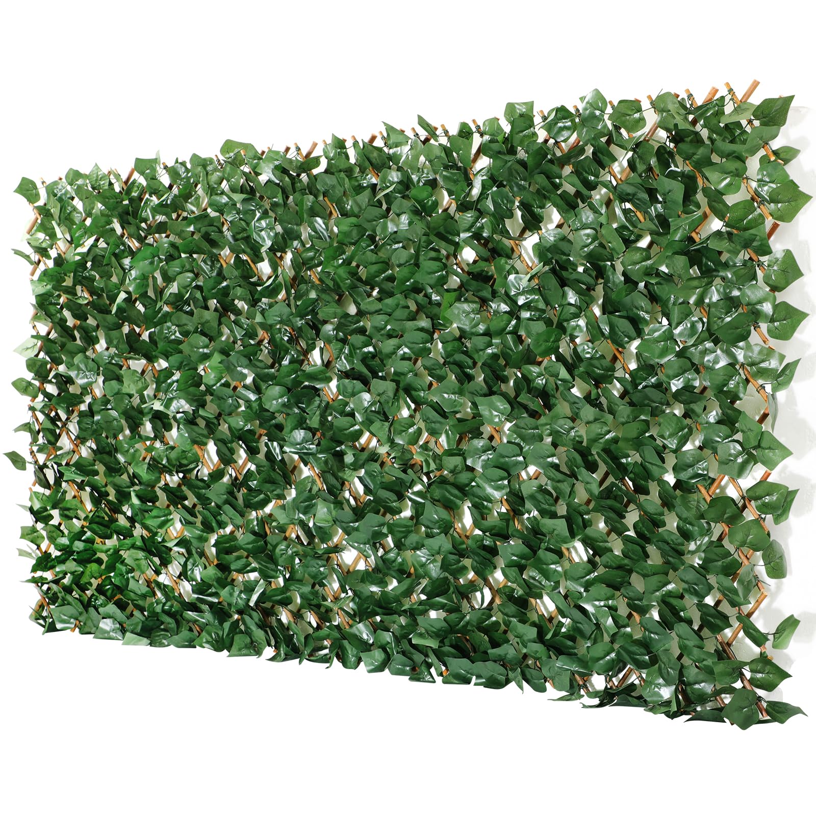 Artificial Maple Leaf Willow Extendable Trellis Plastic Hedge Garden Fence Screening Privacy 2m x 1m