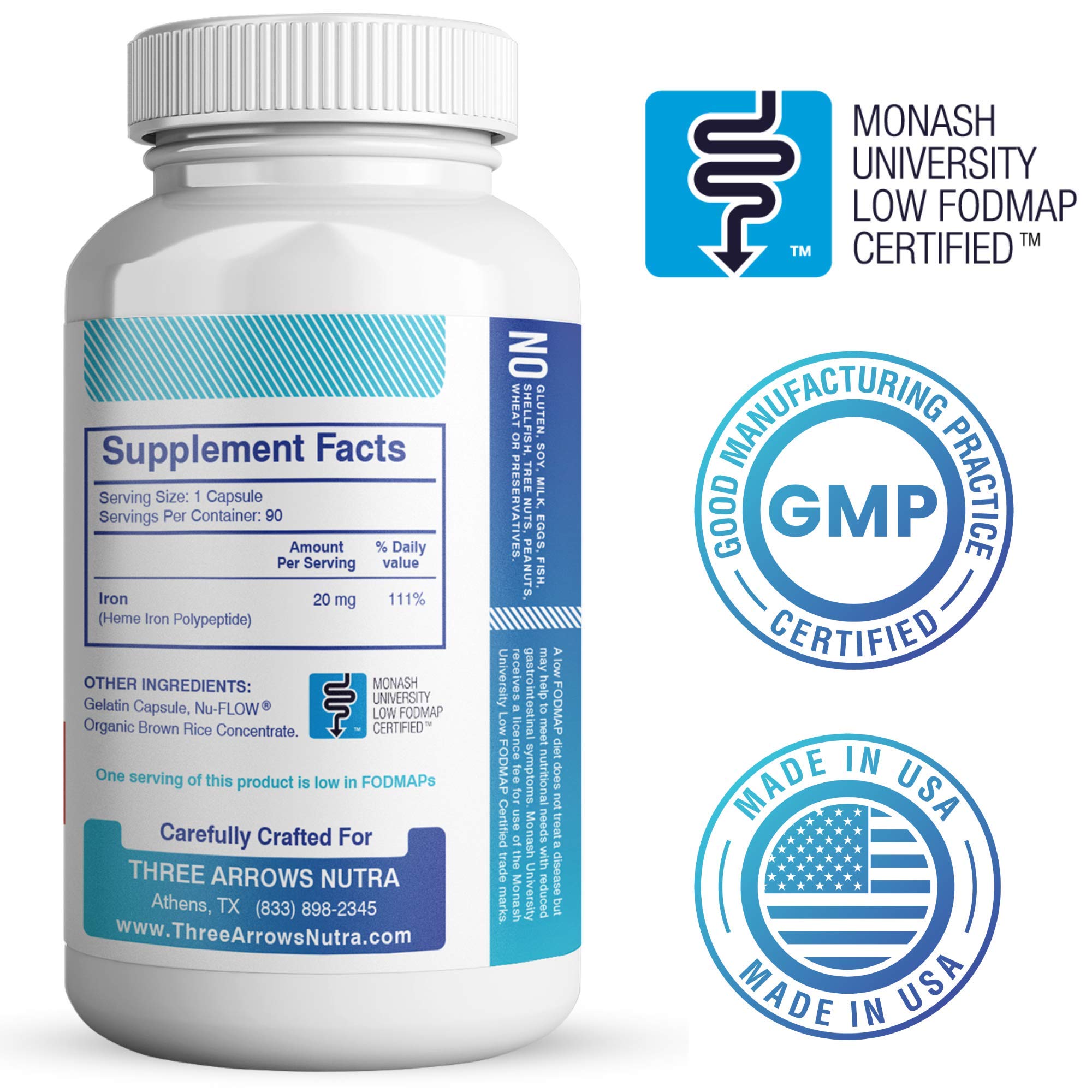 Iron Repair Simply Heme Iron Supplement, Best Absorption & Gentle on