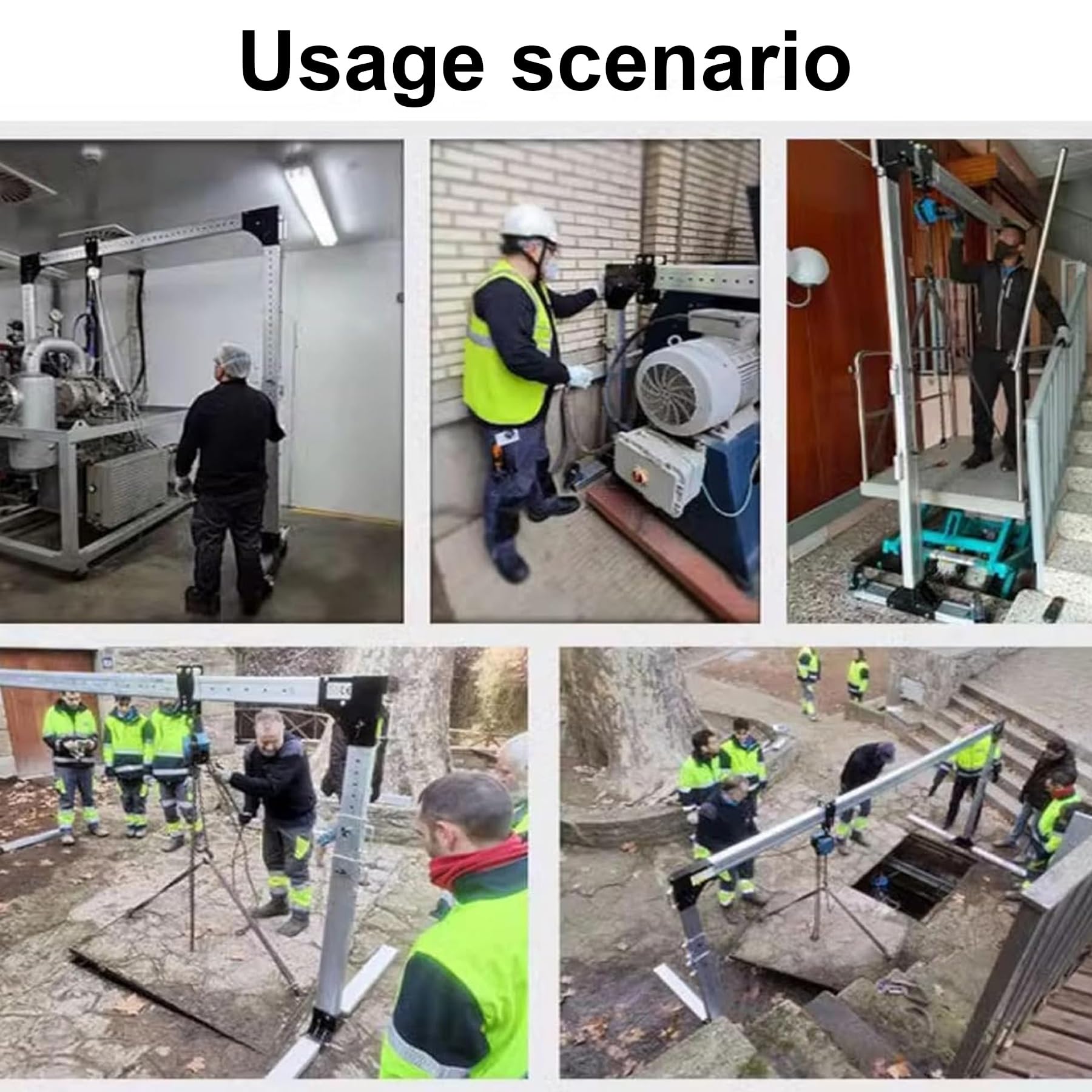 Portique, portique portable en aluminium, grue montée sur camion, roues à 360°, hauteur et largeur réglables(500KG/1100LB,S)