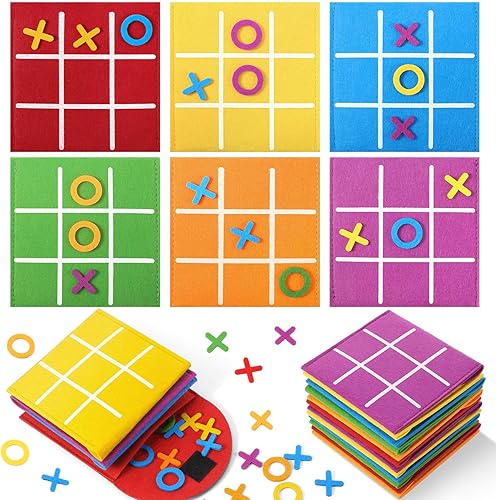 Libima Juego de 36 juegos de mesa estratégico de Tic Tac Toe a granel para juguetes, mini juguetes educativos con sobres para bolsas de regalos,