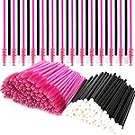 Teenitor 200 Pcs Mascara Wands & Lip Applicators Disposable, Lip gloss Lipstick Tester Disposable Makeup Applicators, Hot Red