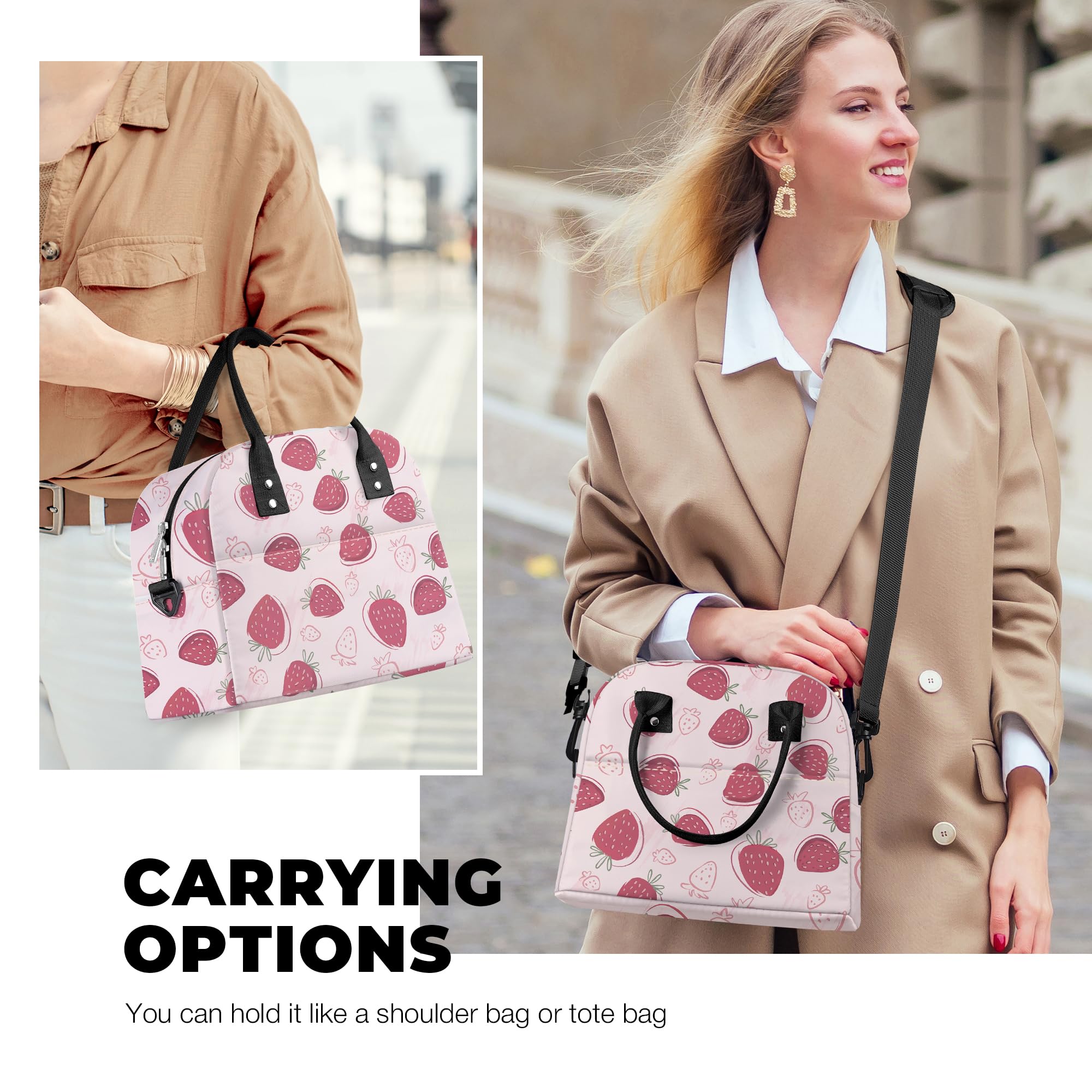 BuyCard sac isotherme repas femme – Boîte à déjeuner avec bandoulière réglable | Sac isotherme étanche et résistant à l'huile pour le travail, l'école, les pique-niques et les. (Fleurs roses BuyCard sac isotherme repas femme – Boîte à déjeuner avec bandoulière réglable | Sac isotherme étanche et résistant à l'huile pour le travail, l'école, les pique-niques et les. (Fleurs roses