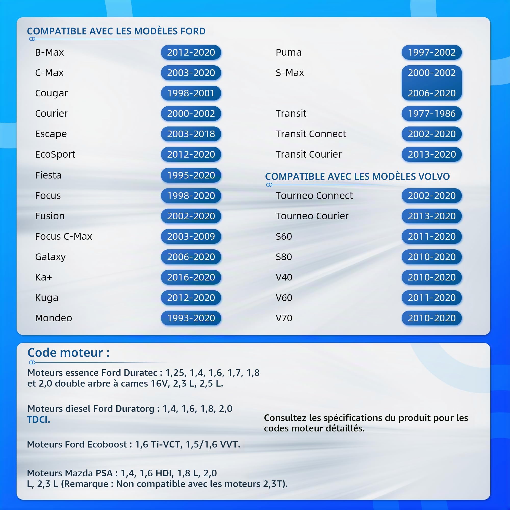 18 Pièces Kit Outils Calage Moteur Distribution,Outils Arbre à Cames de Verrouillage pour Ford Mazda 1.4 1.6 1.8 2.0 Di/TDCi/TDDi ECOBOOST 1.6 Ti-VCT 1.5/1.6 VVT,303-1097 303-1059 303-1552 303-393
