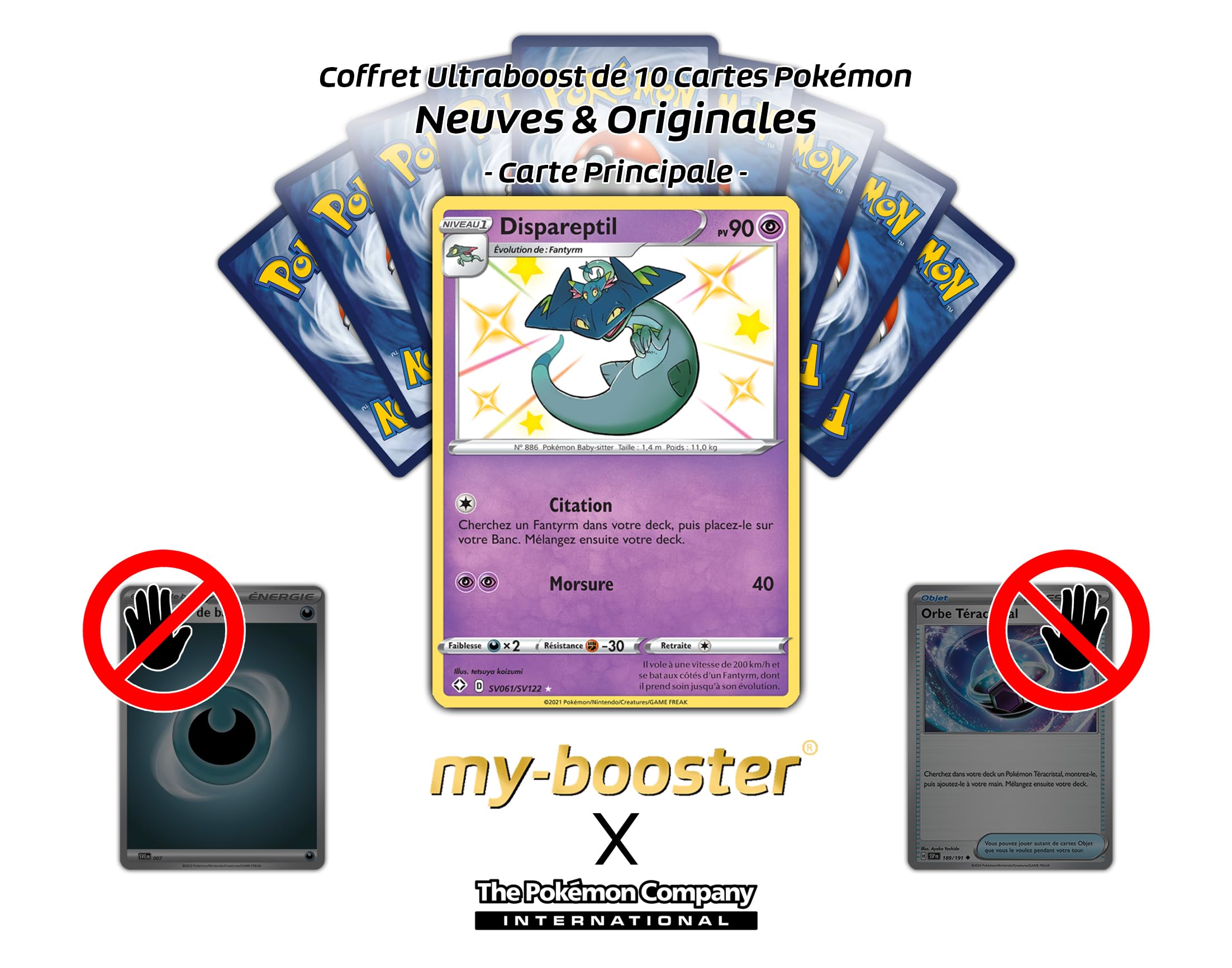 my-booster Dispareptil (Drakloak) SV061/SV122 Cromatico Secreto X Écarlate et Violet 4.5 Destinées Radieuses - Box di 10 carte Pokémon Francese