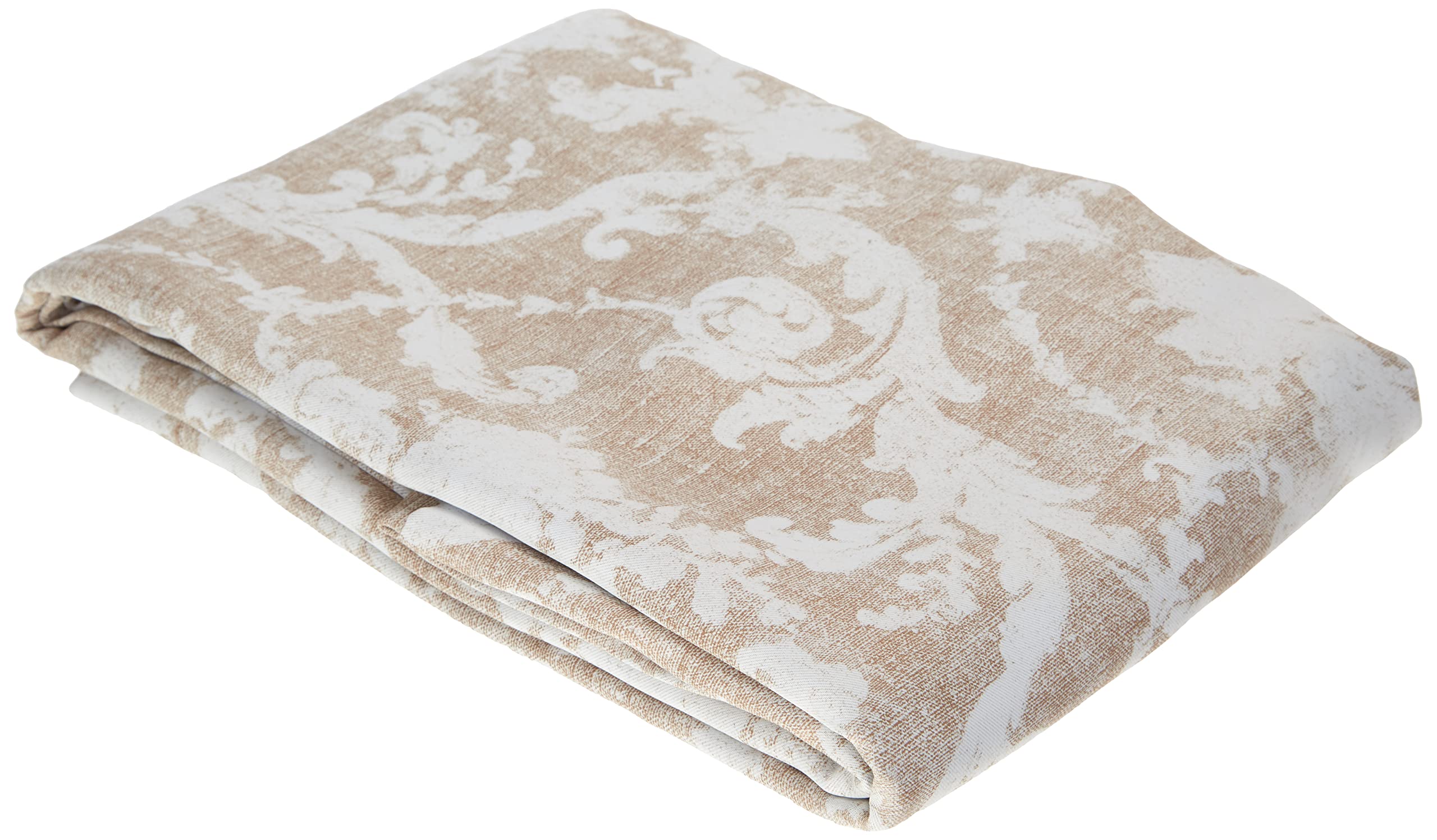 Linder 3117379 Fireproof Print Polyester Eyelet Curtain 145 x 260 x 40 cm Beige