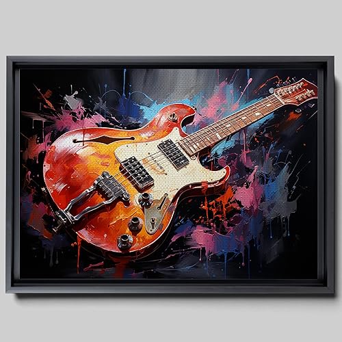 Print guitar canvas print wall decor, ready to hang wall print, design canvas print, Canvas Wall Dekor