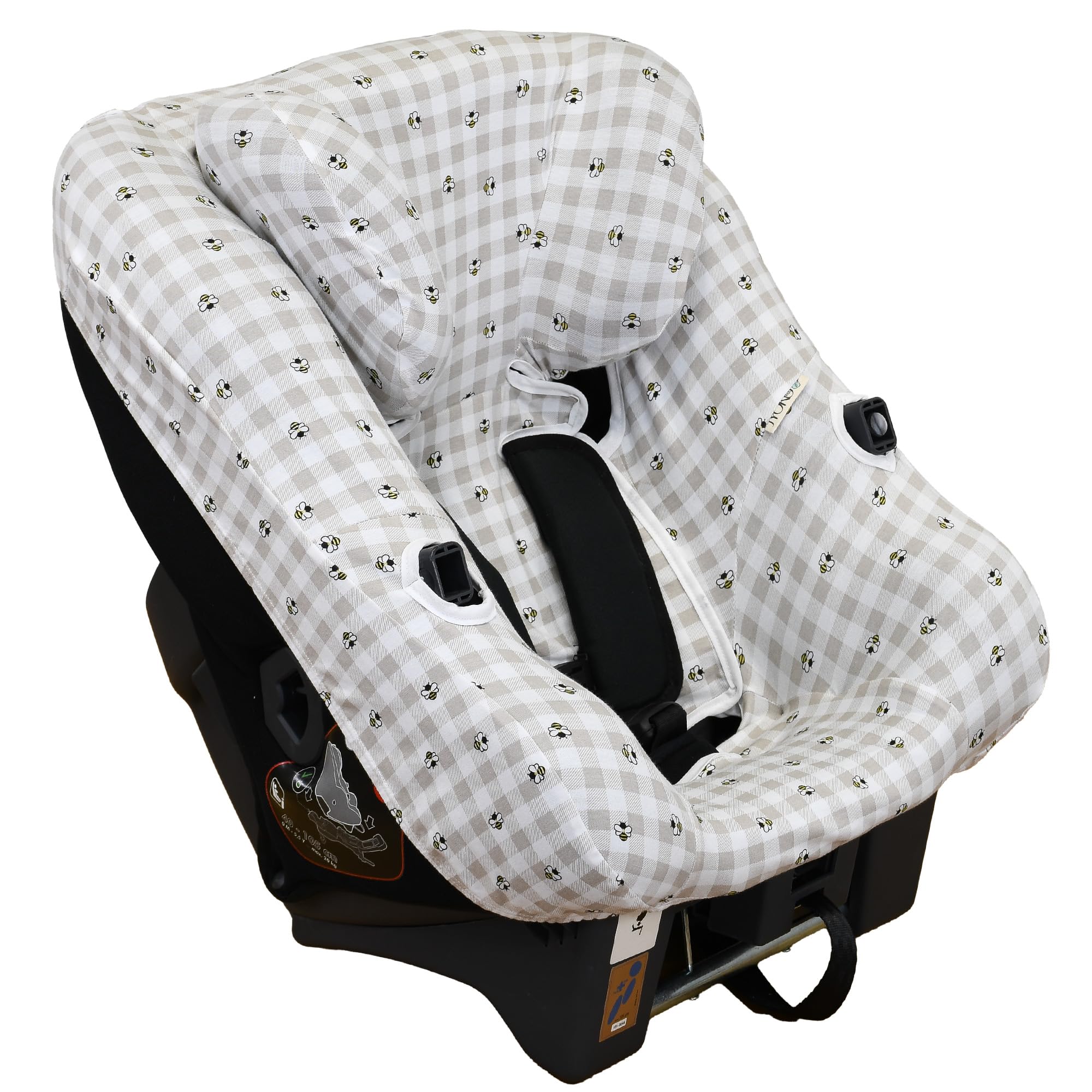 JYOKO Kids Pokrowiec Z Bawełny Organicznej Do Fotelika Samochodowego Kompatybilny Z Klippan Cargo, Picnic Vichy