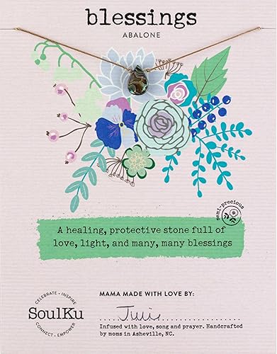 Miniatura 24 de SoulKu Handcrafted Necklace, Empowerment Jewelry With Healing Crystal, Inspirational Jewelry For Women, Mom & Sister Gifts, 2" Extender With Lobster