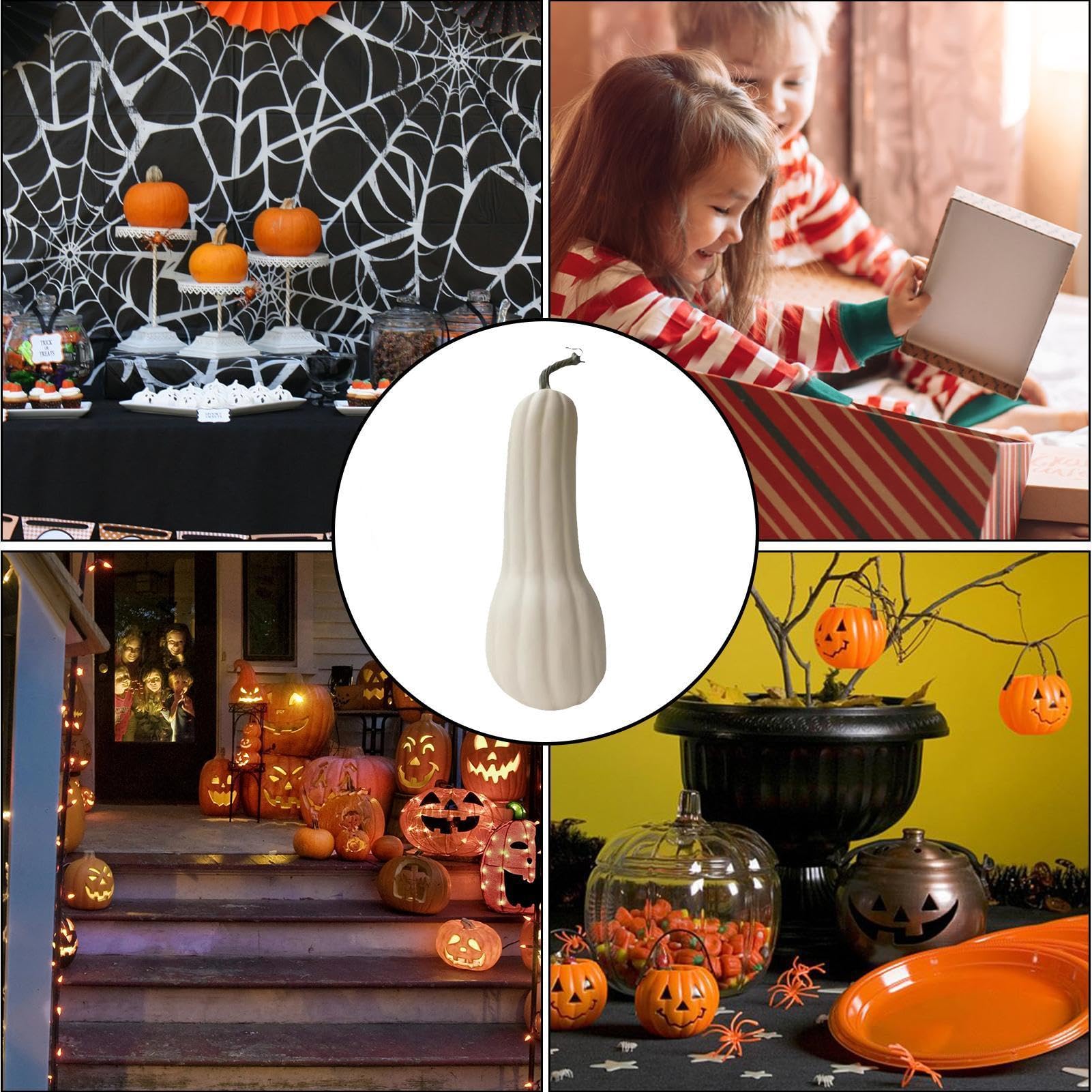 Zucche finte, artificiale lunga, decorazione autunnale | di simulazione autunnale per decorazione della casa e della tavola