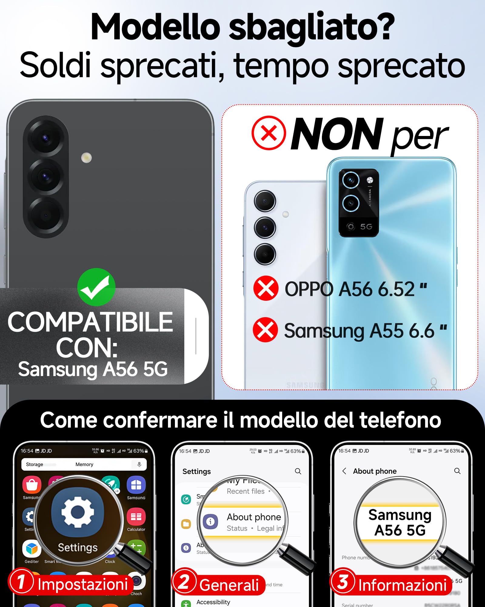 LeYi Cover per Samsung Galaxy A56 5G con 2 Vetro Temperato, Custodia per A 56 Protezione Fotocamera Traslucida Opaca Anti-Impronte Resistente ai Graffi Paraurti in TPU Antiurto Protettiva Case, Nero