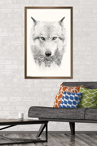 Vista 27 de Trends International Wolf - Trees Wall Poster, 22.375" x 34", Black Framed Version