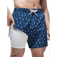 Arcweg Costume da Bagno per Uomo e Ragazzo, Pantaloncini da Bagno con Compressione Liner 2 in 1