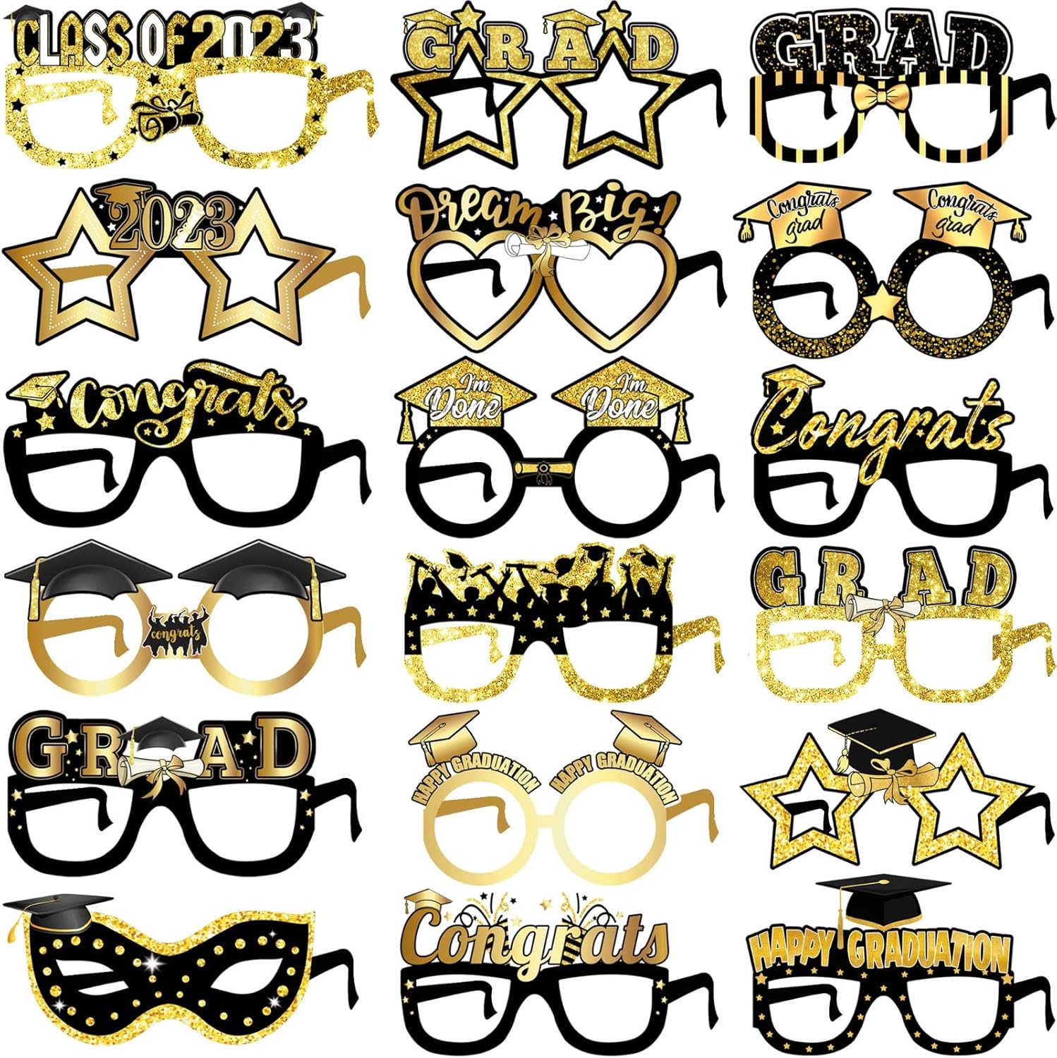 2023 Graduation Photo Booth Props Glasses 2023 Graduation