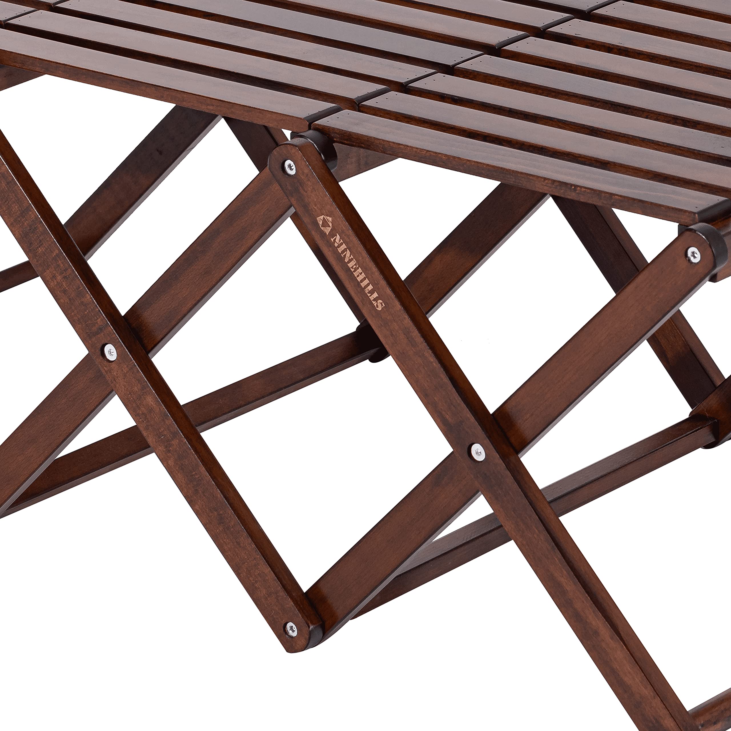 Amazon.co.jp: NINEHILLS 折りたたみ 2WAY 木製 ラック 天然木