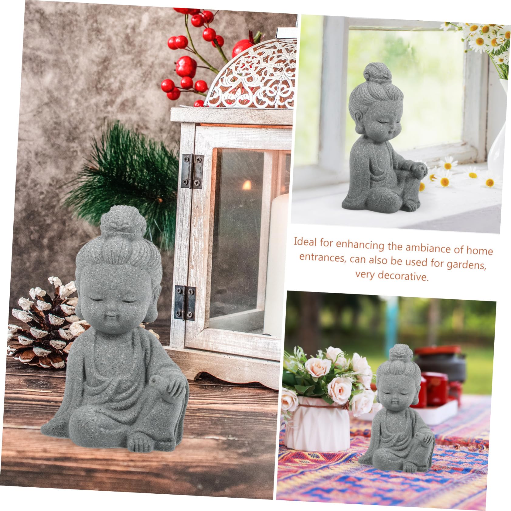 Happyyami 2stuks Buddha Standbeeld Decoratie Voor
