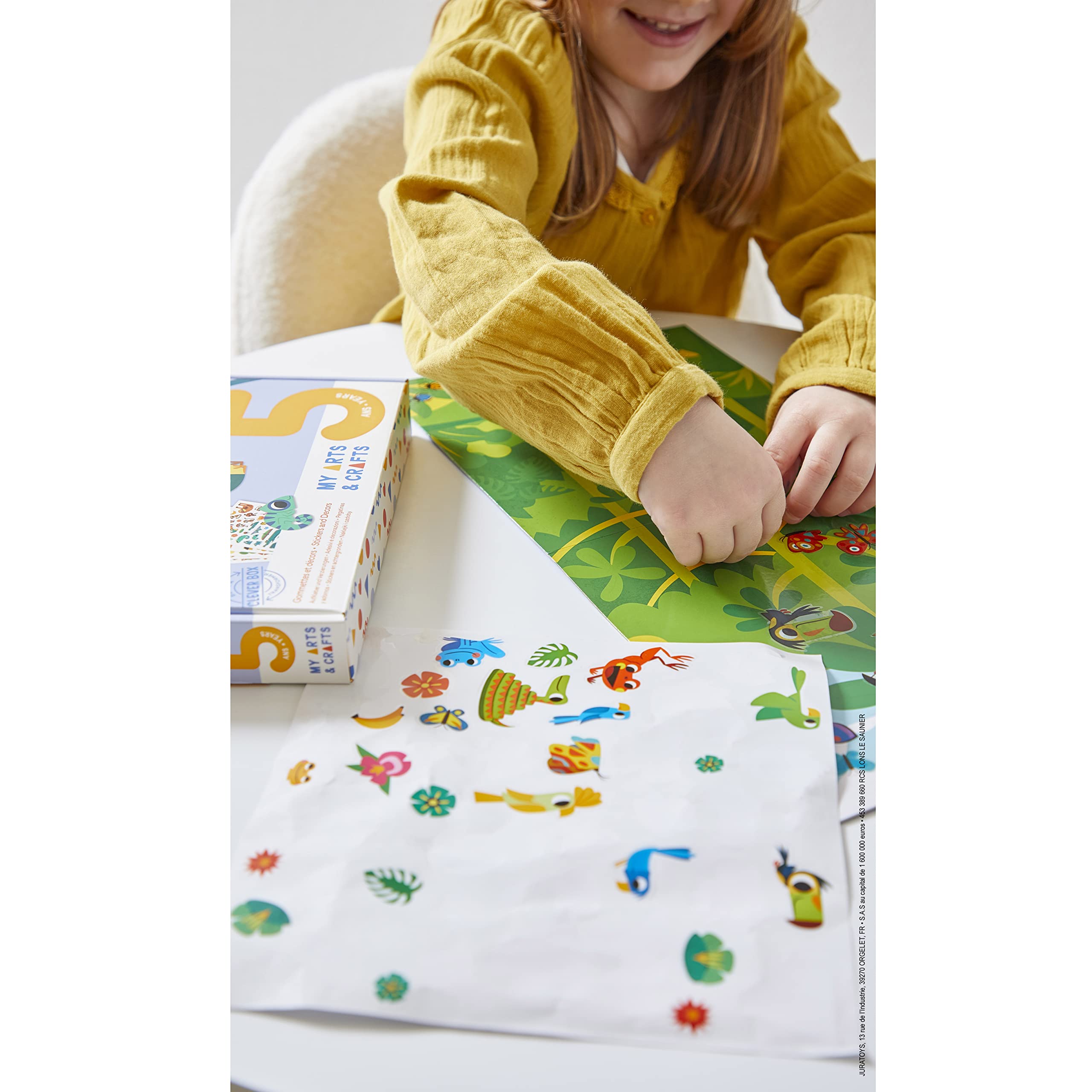 Janod - My Arts & Crafts - A Partir De 5 años - Pegatinas y Cuadros - 5 Cuadros - Manualidad Creativa - Motricidad Fina y Concentración - J07744