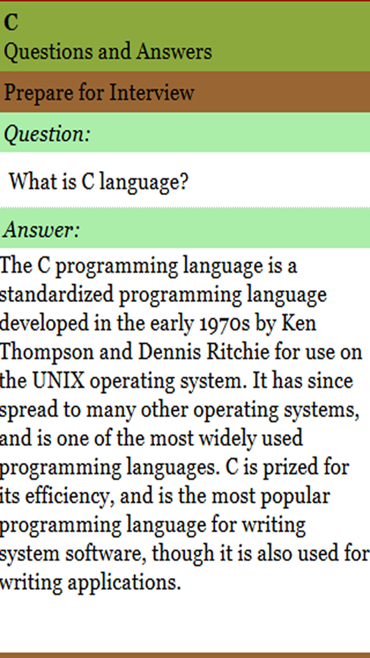 C Interview Q&A-Amazonアプリストアのアプリ