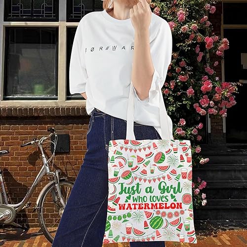 Miniatura 6 de LEVLO Divertida bolsa de cosméticos de sandía, regalo para amantes de las frutas, solo una chica que ama sandía, bolsa de maquillaje con cremallera,