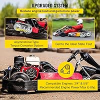 Vista 3 de VEVOR Convertidor de par, kit convertidor de par 30 Series 212 Predator Go Kart, juego de embrague Comet para Mini Bike, polea de controlador de 3/4