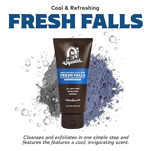 Miniatura 6 de Dr. Squatch Paquete de jabón facial y barra de jabón para hombre, lavado facial exfoliante hecho con ingredientes naturales, lavado facial Fresh