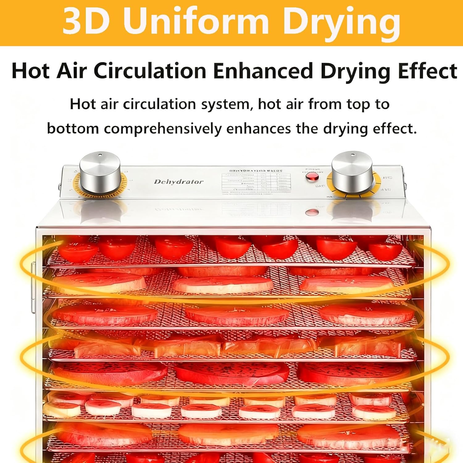 Commercial Freeze Dryer Electric Food Dehydrator with 12h temperature Control Stainless Steel Fruit Dryer for Jerky Beef Herb Vegetables Dog Treats 18-layer