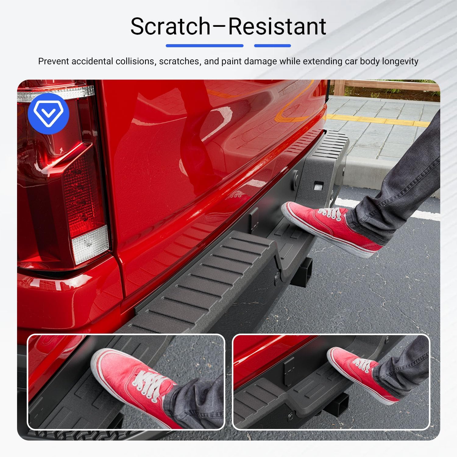 Truck Bed Extender Compatible with 2019-2025 Chevy Silverado GMC Sierra 1500 Rear Bumper Step Pad Replacement for 2019-2025 Chevy Silverado Accessories