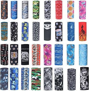 Generic Polyester Anti-UV Wrap Tie Bandana Hat Pirate Scarf for Riding Cycling Black (Assorted Color and Design), multi color