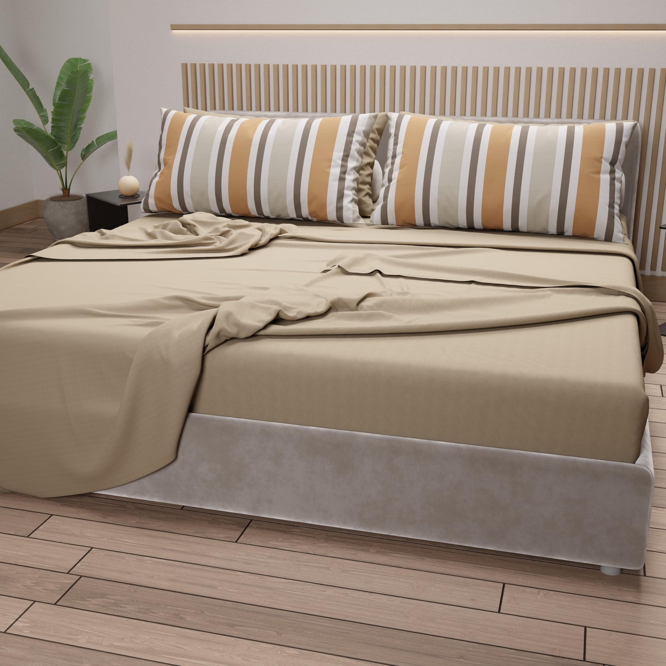 PETTI Artigiani Italiani - Lenzuola in Cotone, Completo Letto con Federe in Stampa Digitale Mille Righe 02 - Piazza e mezza - Fatto con amore in Italia dal 1968