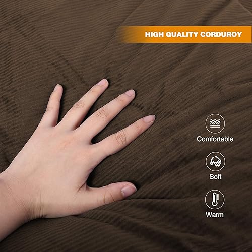 Miniatura 5 de REDCAMP XL colchoneta de catre para acampar, suave y cómodo de algodón grueso para dormir, 75 "x29", gris y azul marino