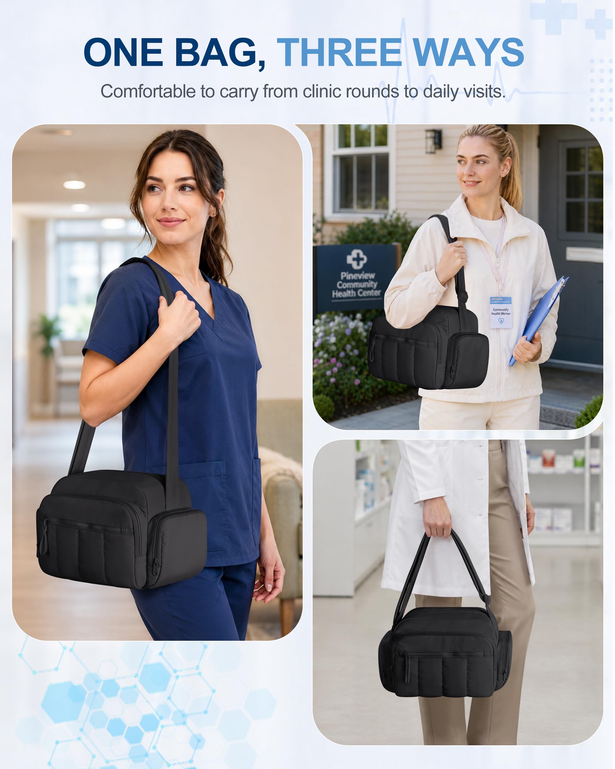 Trunab Sac d'Organisation pour Soins à Domicile (Mini Format), Noir