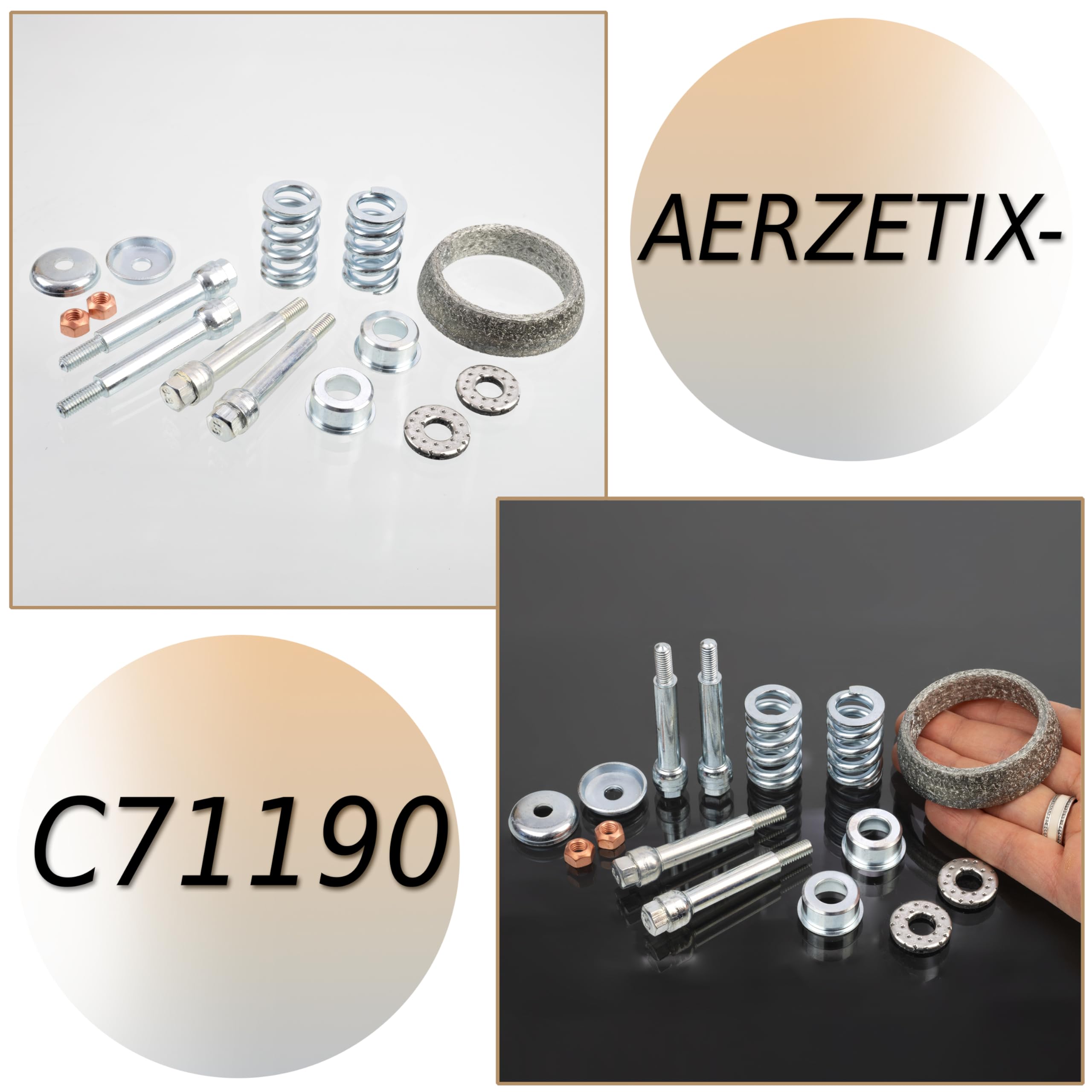 AERZETIX - C71190 - Jeu de joints d'étanchéité, échappement - compatible avec numéros OE 179883