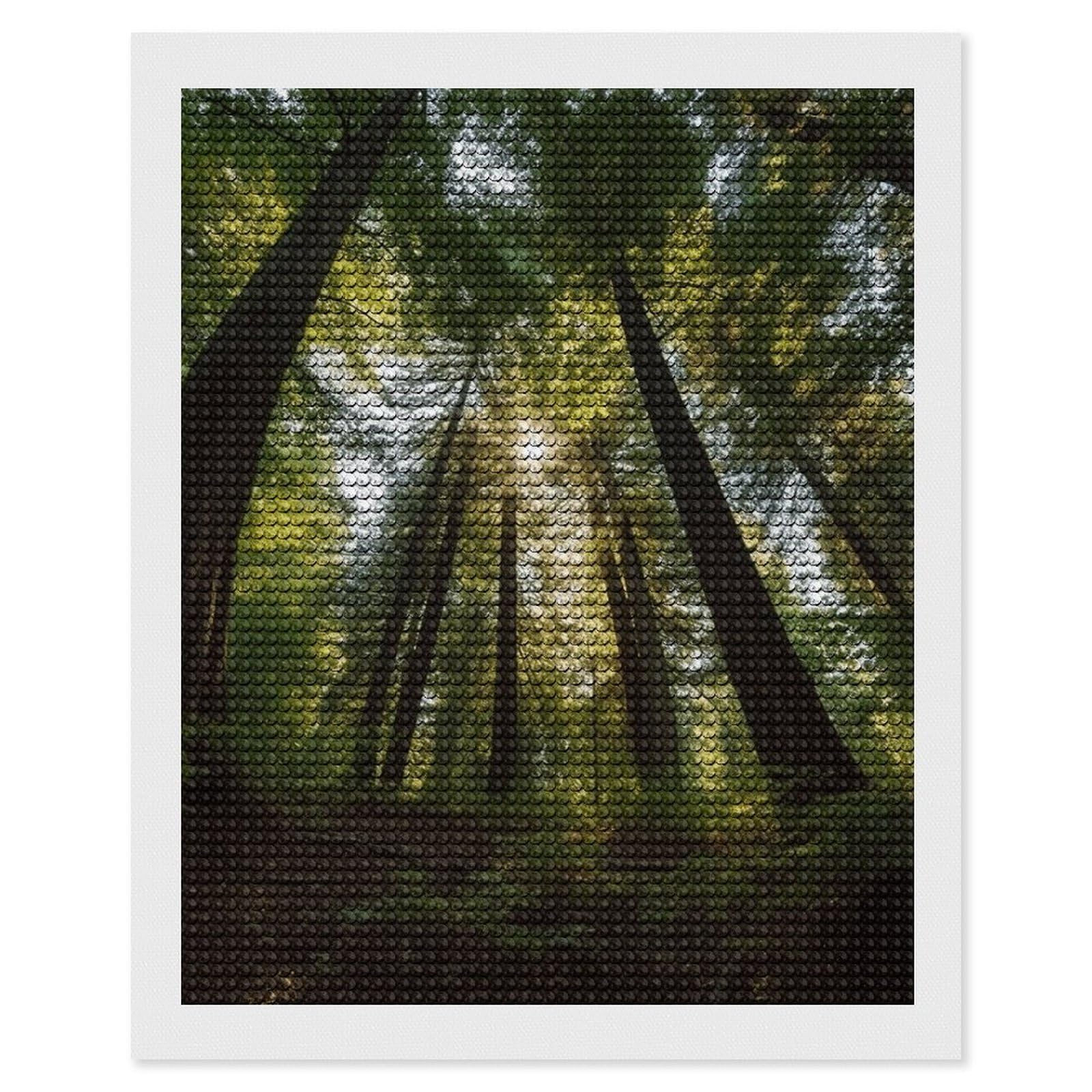 DWVTSLH Trees Nature Diamond Painting Kits for Adults, Personalized Diamond Photo Art Full Drill, DIY 5D Diamond Art Painting Kits for Beginners, Home Wall Decor 16"x20"