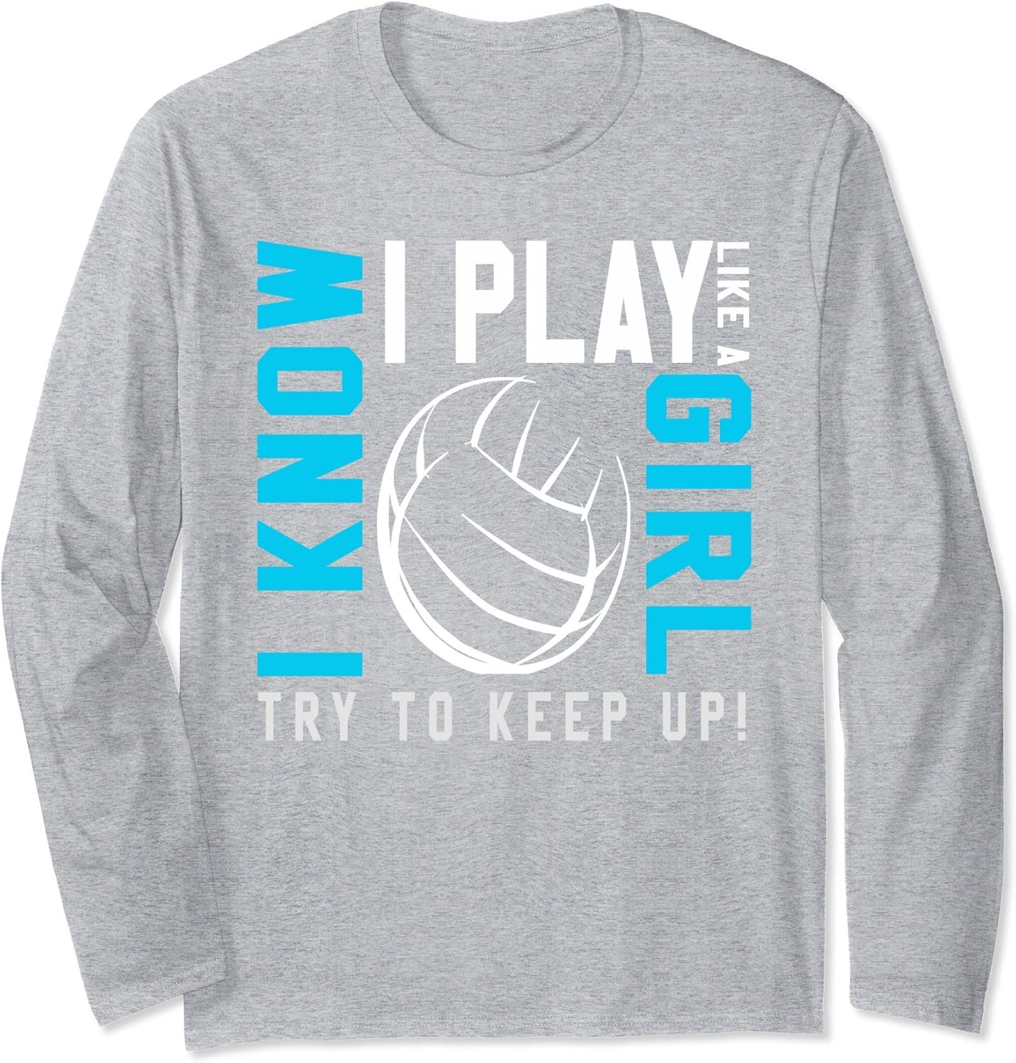 Long Sleeve Volleyball T Shirts For Girls Play Like A