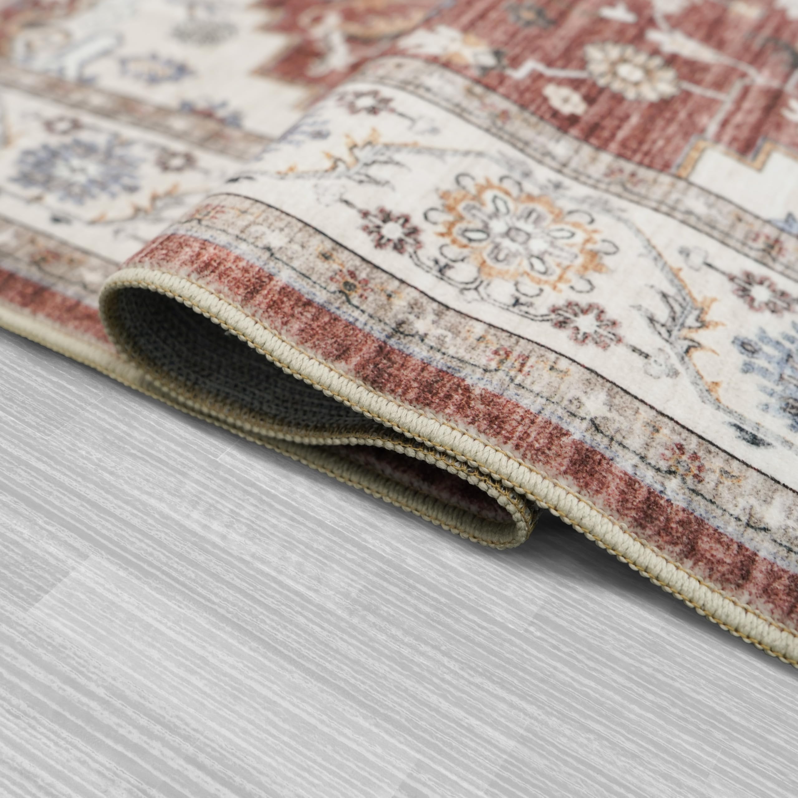 Amazon.com: 3x12 Washable Kitchen Runner Rug - Red Vintage Long
