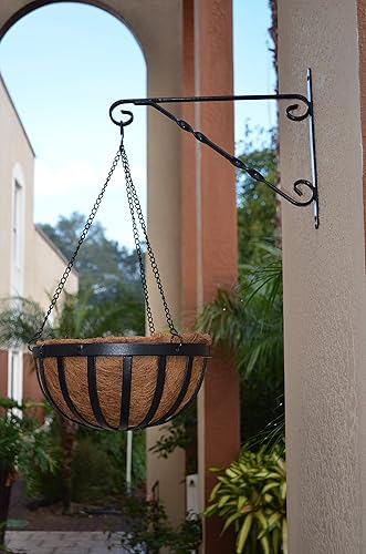 Miniatura 3 de Coconut 1593 Solstice - Maceta redonda para colgar, 20 pulgadas, color negro